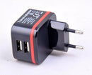 EU Dual USB Travel Adapter with 27W,5.1A,Built-in Smart IC Technology