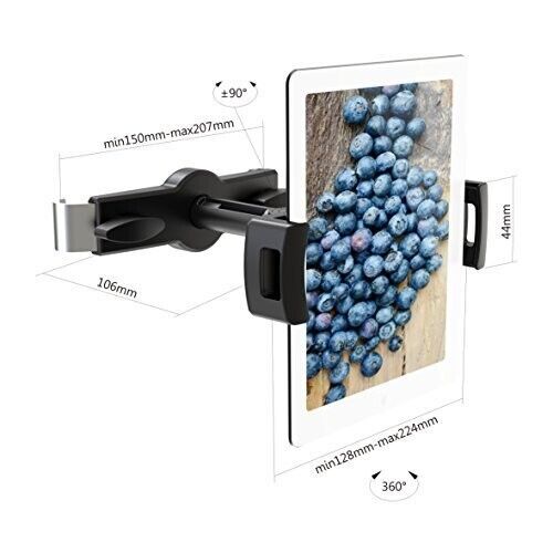 PHONE CAR HOLDER,CAR HEADREST MOUNT WITH 360 DEGREE ROTATION FOR IPAD
